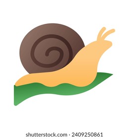 Snail icon vector in gradient fill style with high vector quality suitable for ui and spring season