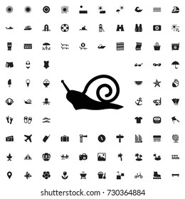 Snail icon. vector isolated icon for web and mobile on white background.. set of filled summer icons.