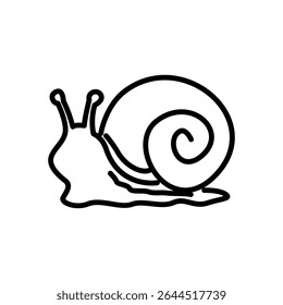 snail icon vector, line style icon