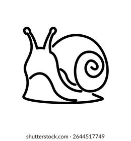 snail icon vector, line style icon