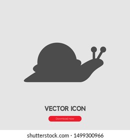 snail icon vector. Linear style sign for mobile concept and web design. snail symbol illustration. Pixel vector graphics - Vector.