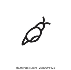 Vector de icono de caracol. Signo de estilo lineal para concepto móvil y diseño web. Ilustración del símbolo del caracol. Gráficos vectoriales de píxeles - Vector.