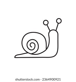 Snail icon vector, liner icon flat illustration on white background..eps