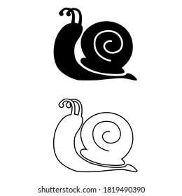 Snail icon vector set. aquatic illustration sign collection. animal symbol.