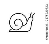 Snail icon vector, sign, symbol, logo, illustration, editable stroke, flat design style isolated on white linear