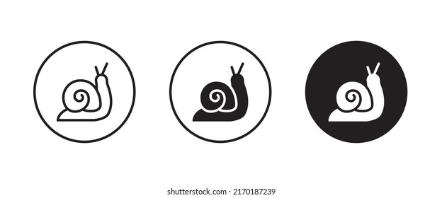 Snail icon vector, sign, symbol, logo, illustration, editable stroke, flat design style isolated on white linear