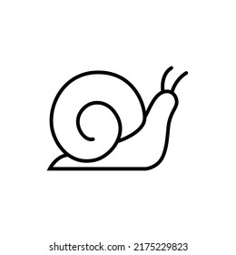 Snail icon vector, sign, symbol, logo, illustration, editable stroke, flat design style isolated on white linear