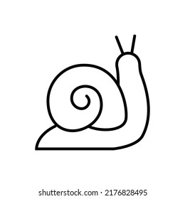 Snail icon vector, sign, symbol, logo, illustration, editable stroke, flat design style isolated on white linear