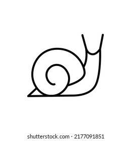 Snail icon vector, sign, symbol, logo, illustration, editable stroke, flat design style isolated on white linear