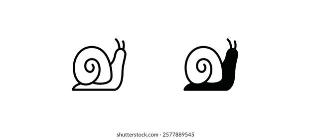 Snail icon vector, sign, symbol, logo, illustration, editable stroke, flat design style isolated on white linear