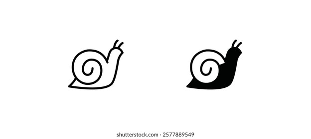 Snail icon vector, sign, symbol, logo, illustration, editable stroke, flat design style isolated on white linear