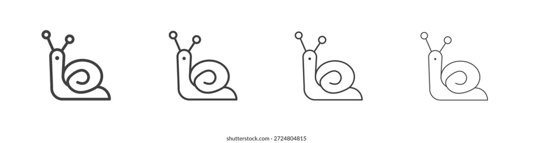 Schneckensymbole für Grafik- und Webdesign.