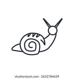 snail icons isolated on White Background. Flat style design