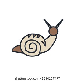 snail icons isolated on White Background. Flat style design