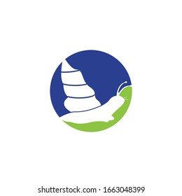 Snail image vector logo template illustration