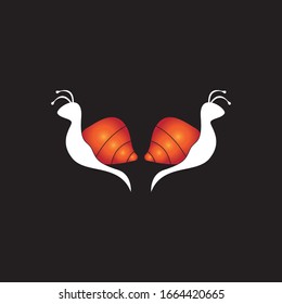 Ilustración del logotipo del vector de imagen en fondo negro
