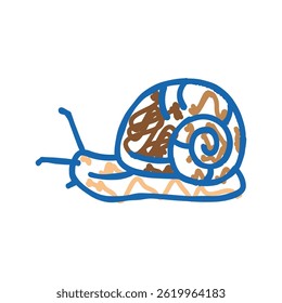 snail insect doodle icon sketch vector. snail insect sign. isolated symbol illustration