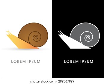 Snail isolated, graphic vector.