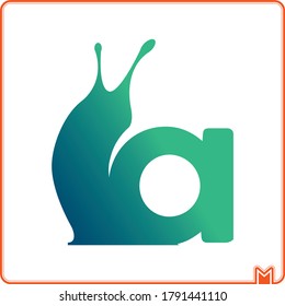 Snail letter logotype letter A