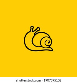 Snail Line Art Logo Design