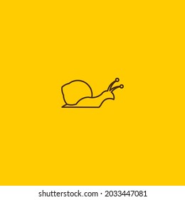 Snail Line Art. Simple Minimalist Logo Design Inspiration. Vector Illustration.