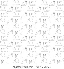 
Snail line drawing for design decoration.