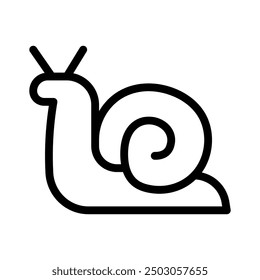 snail line icon illustration vector graphic. Simple element illustration vector graphic, suitable for app, websites, and presentations isolated on white background