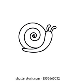 Snail line icon, outline vector sign, linear pictogram isolated on white. Symbol, logo illustration