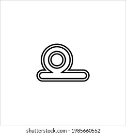Snail line icon. Simple style woman fashion poster background symbol. Snail cosmetic company logo design element. T-shirt printing. Vector for sticker.