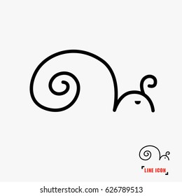 Snail line icon vector