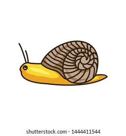 Snail line logo template vector