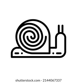 Symbol im Stil einer Schnecke. Vektorgrafik für Grafikdesign, Website, App. EPS10