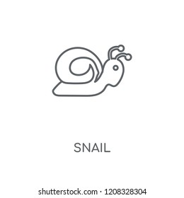 Snail linear icon. Snail concept stroke symbol design. Thin graphic elements vector illustration, outline pattern on a white background, eps 10.