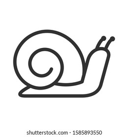 snail , linear icon. Editable stroke