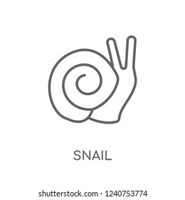 Snail linear icon. Modern outline Snail logo concept on white background from animals collection. Suitable for use on web apps, mobile apps and print media.
