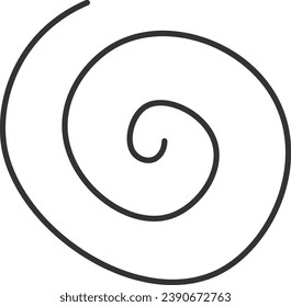 Snail Lined Doodle Vector Illustration