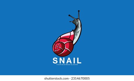 Snail logo abstract design vector template