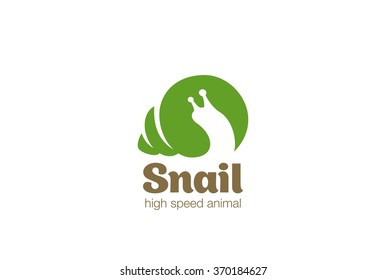 Snail Logo abstract design vector template Negative space style.
Wild animal zoo Logotype slow concept icon.