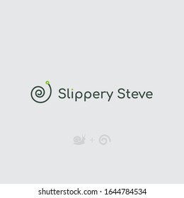 Snail logo, abstract minimalism light logo design for your brand, template, sign, symbol, icon