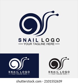 Logotipo de caracol vector de inspiración de diseño moderno creativo
