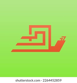 Snail logo design concept. Snail logo design template. Mollusca logo design for business and other