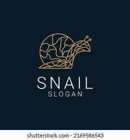 Snail logo design icon template