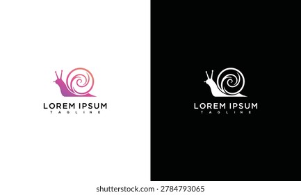 Snail Logo Design - Pink and White Options