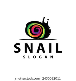 Snail logo design silhouette slow nature animal illustration simple vector snail product brand inspiration