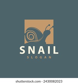 Snail logo design silhouette slow nature animal illustration simple vector snail product brand inspiration