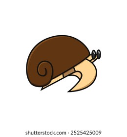 Snail logo design simple nature animal illustration vector. Icon snail product brand inspiration. Ilustration