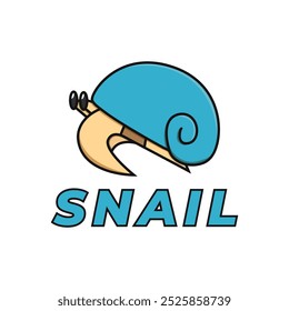 Snail logo design simple nature animal illustration vector. Icon snail product brand inspiration. Ilustration