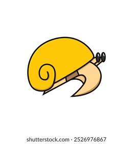 Snail logo design simple nature animal illustration vector. Icon snail product brand inspiration. Ilustration