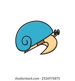 Snail logo design simple nature animal illustration vector. Icon snail product brand inspiration. Ilustration