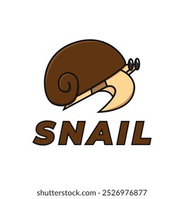 Snail logo design simple nature animal illustration vector. Icon snail product brand inspiration. Ilustration